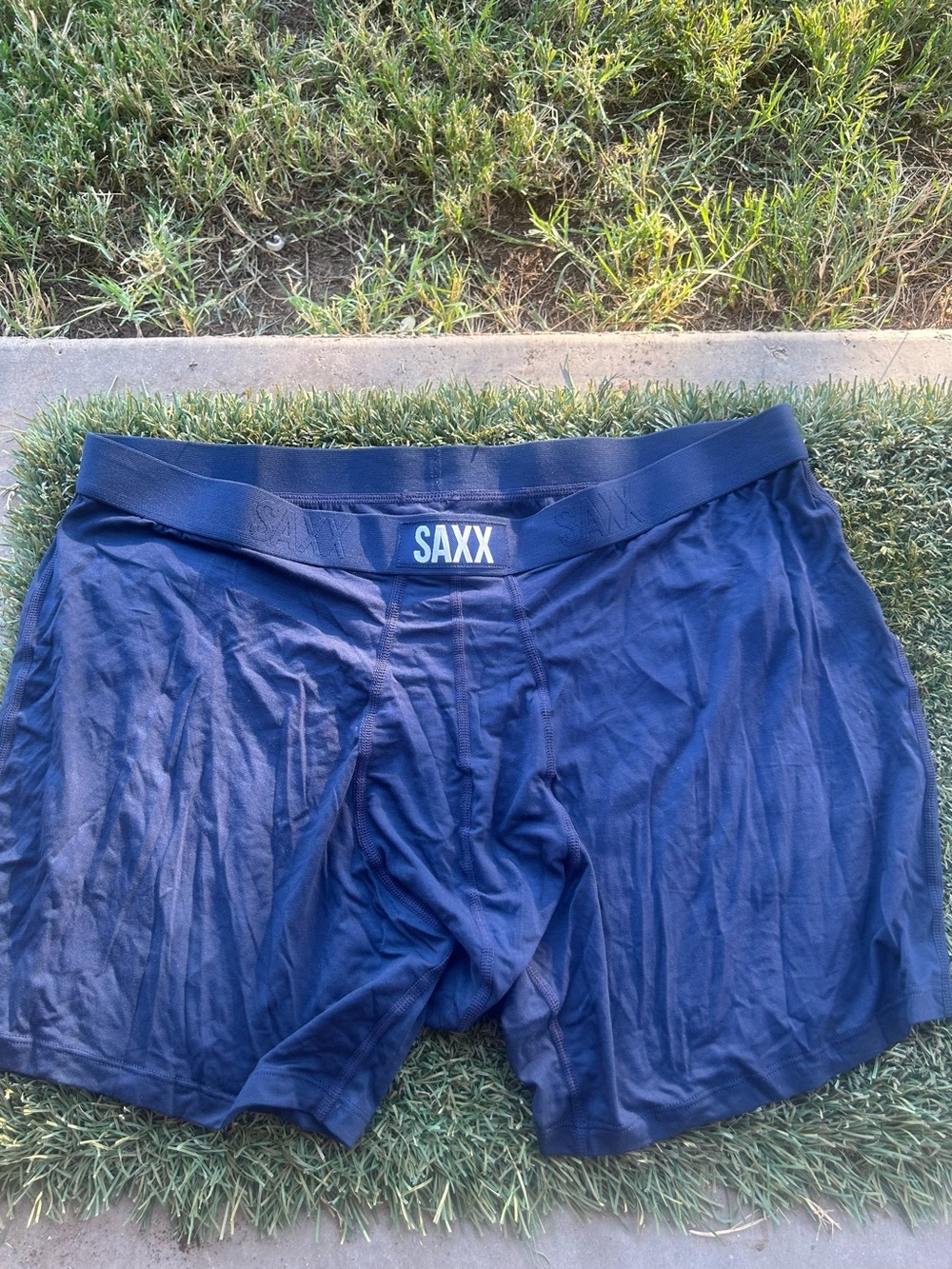 Mens SAXX Vibe Super Soft Boxer Briefs 2XL  Size Navy Blue
